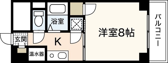 広島市西区横川町のマンションの間取り