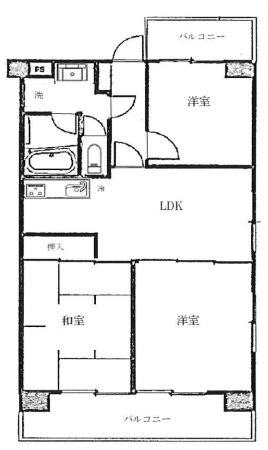 船橋市海神町南のマンションの間取り