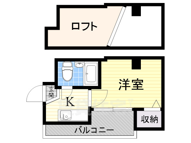 大阪市西成区長橋のマンションの間取り