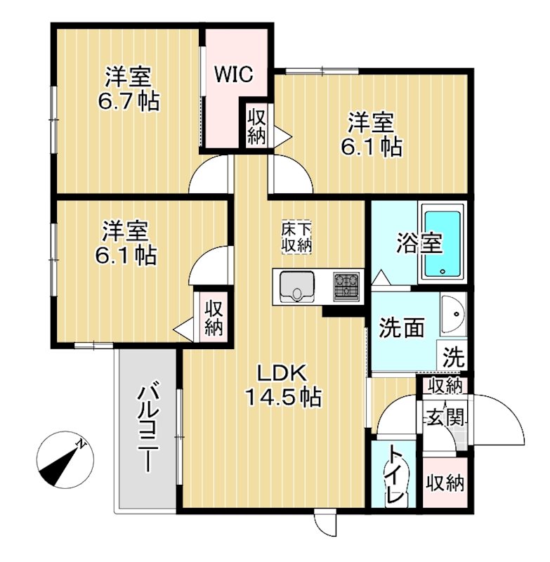 ラディーチェの間取り