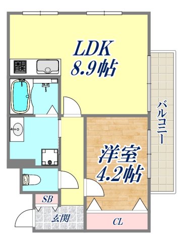 芦屋リバーウエストマンションの間取り