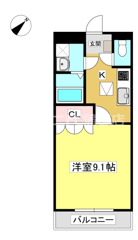 岡崎市坂左右町のアパートの間取り