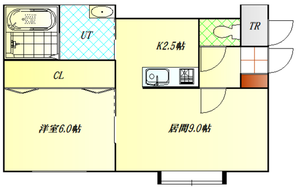 【旭川市豊岡二条のアパートの間取り】