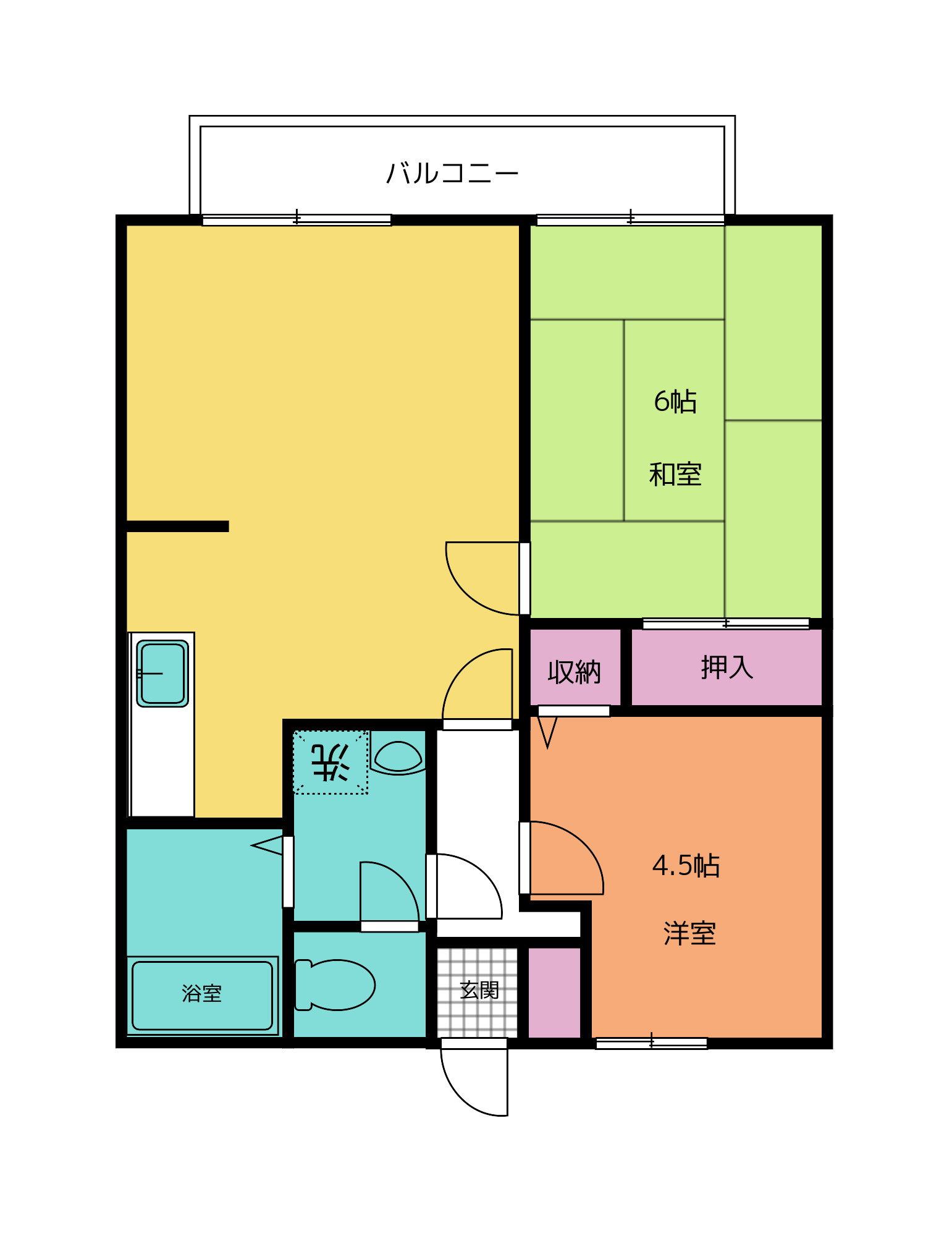 サンガーデンハイツB棟の間取り