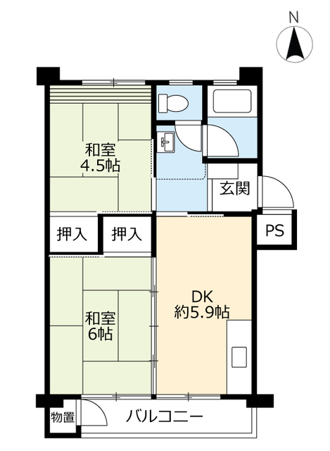 ＵＲ米本の間取り