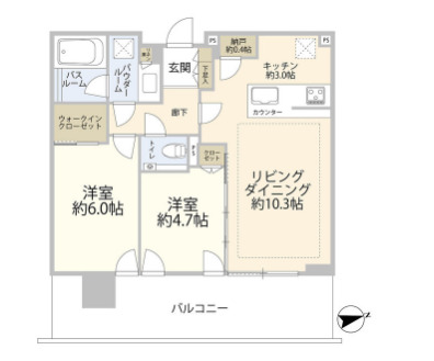 江東区有明のマンションの間取り