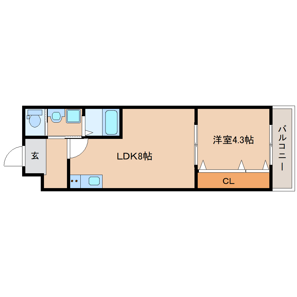 生駒市本町のマンションの間取り