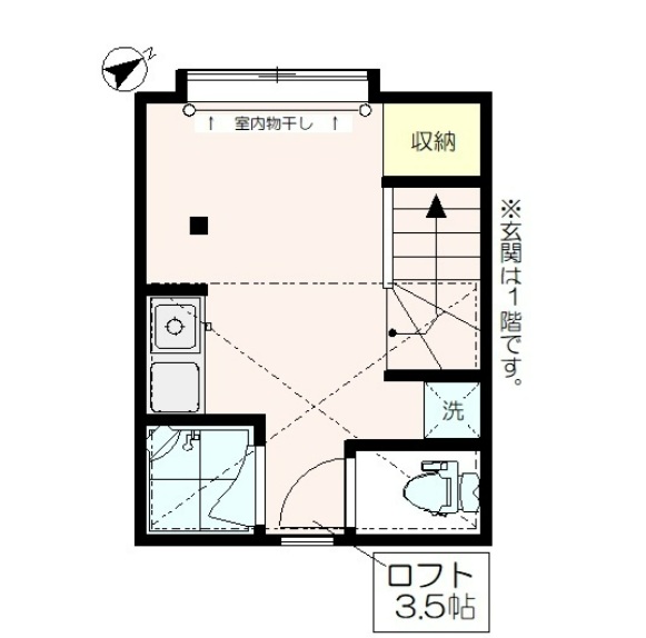 渋谷区千駄ヶ谷のアパートの間取り