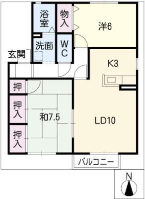 メゾン五反田　Ａ棟の間取り