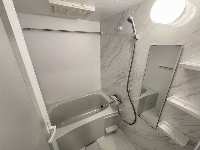 バス・シャワールーム　鏡付いてます。