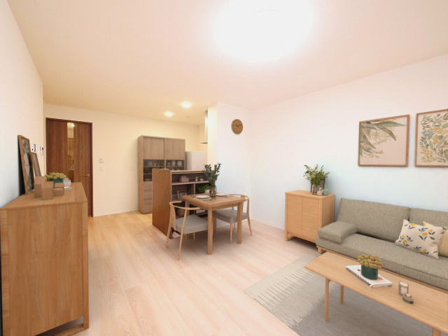 居室・リビング　CGで家具等を配置したもので家具等は含まれません