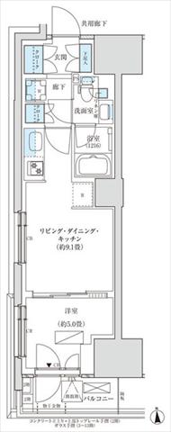 パークアクシス品川天王洲アイルの間取り写真