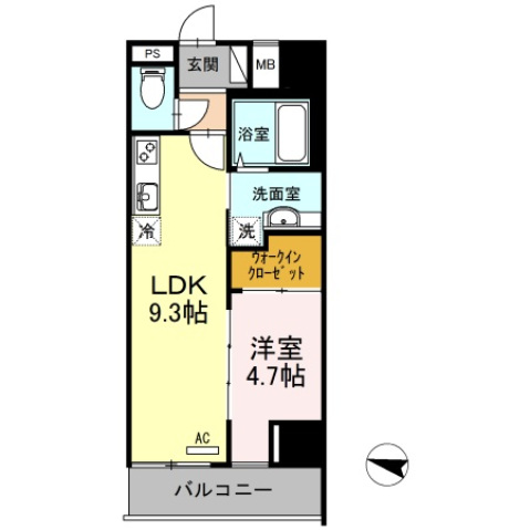 山陽新幹線 福山駅 徒歩17分 10階建 築10年の間取り写真