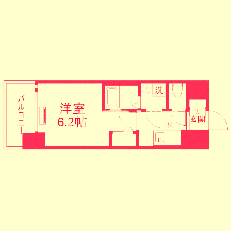 地下鉄長堀鶴見緑地線 京橋駅 徒歩7分 9階建 築5年の間取り写真