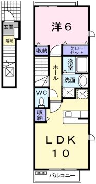 土佐くろしお鉄道阿佐線 のいち駅 徒歩7分 2階建 築19年の間取り写真
