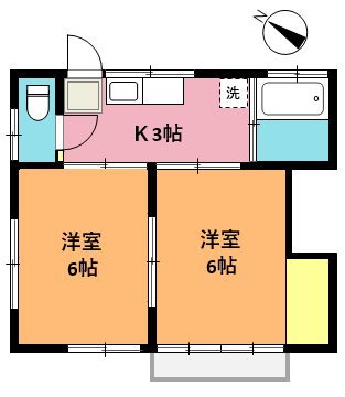 岩崎荘の間取り写真