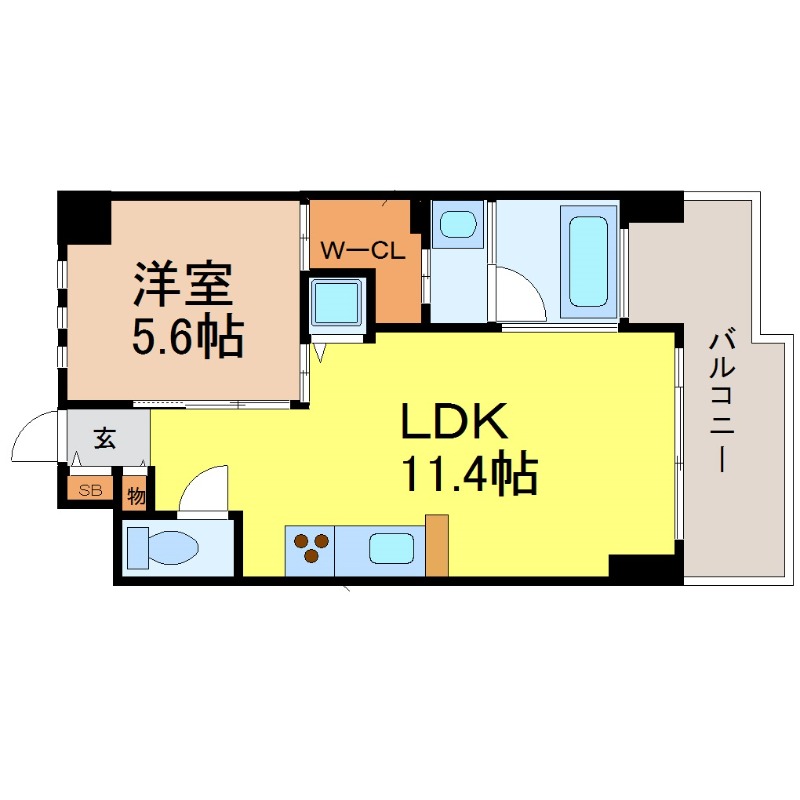 名鉄名古屋本線 山王駅 徒歩9分 10階建 築13年の間取り写真