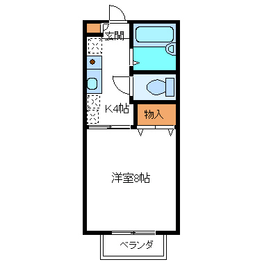 郡山市町東のアパートの間取り