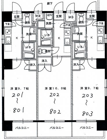 ウエストハイム天神川の間取り