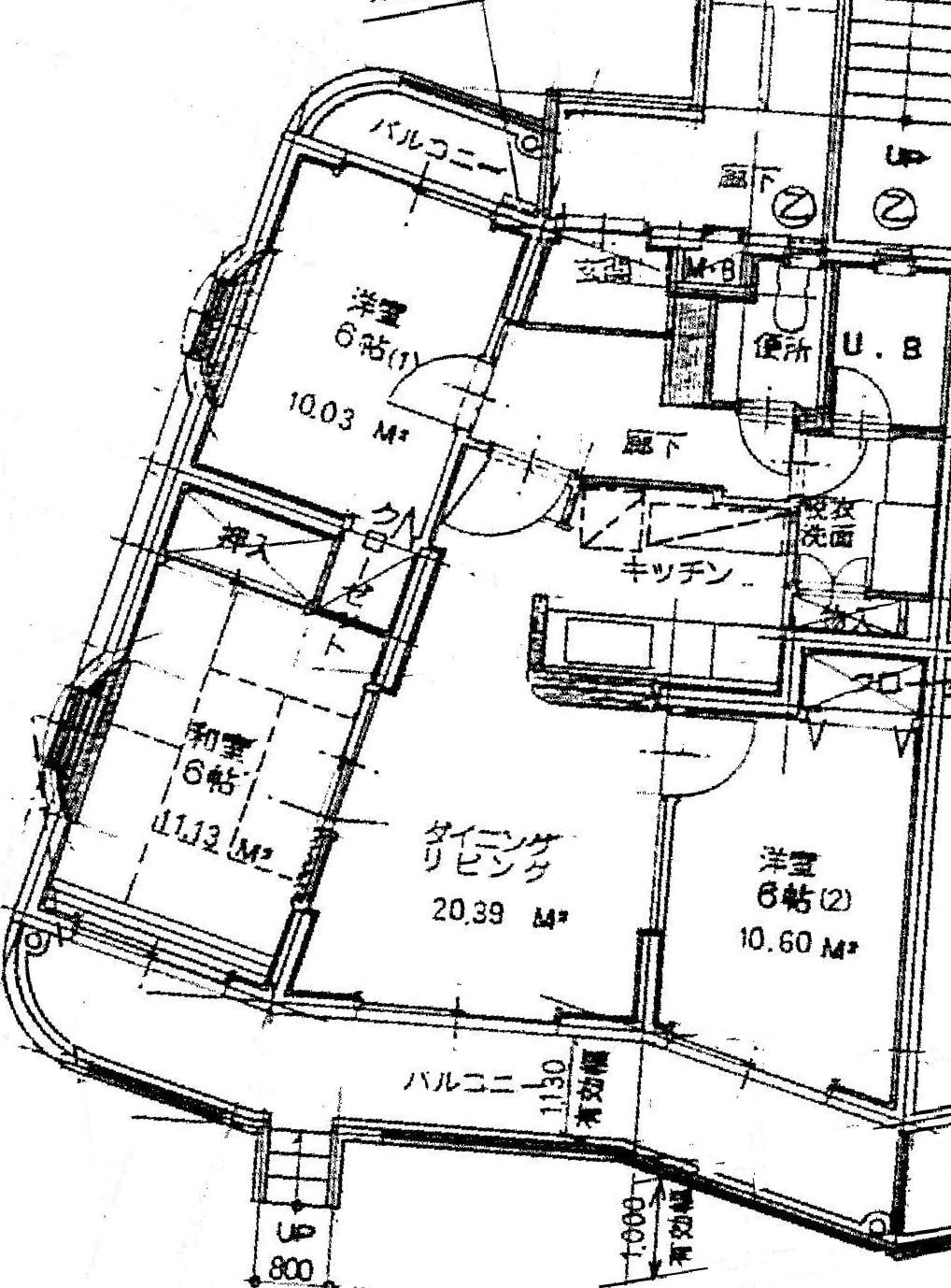 福津市小竹のマンションの間取り