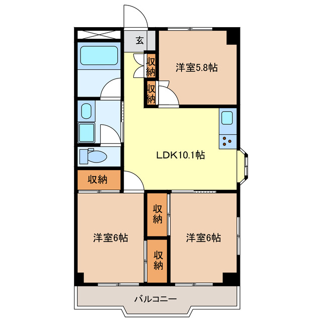 AKATSUKIマンションの間取り