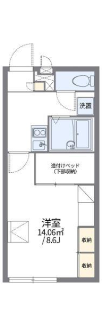 レオパレスクレールシェル　さやの間取り