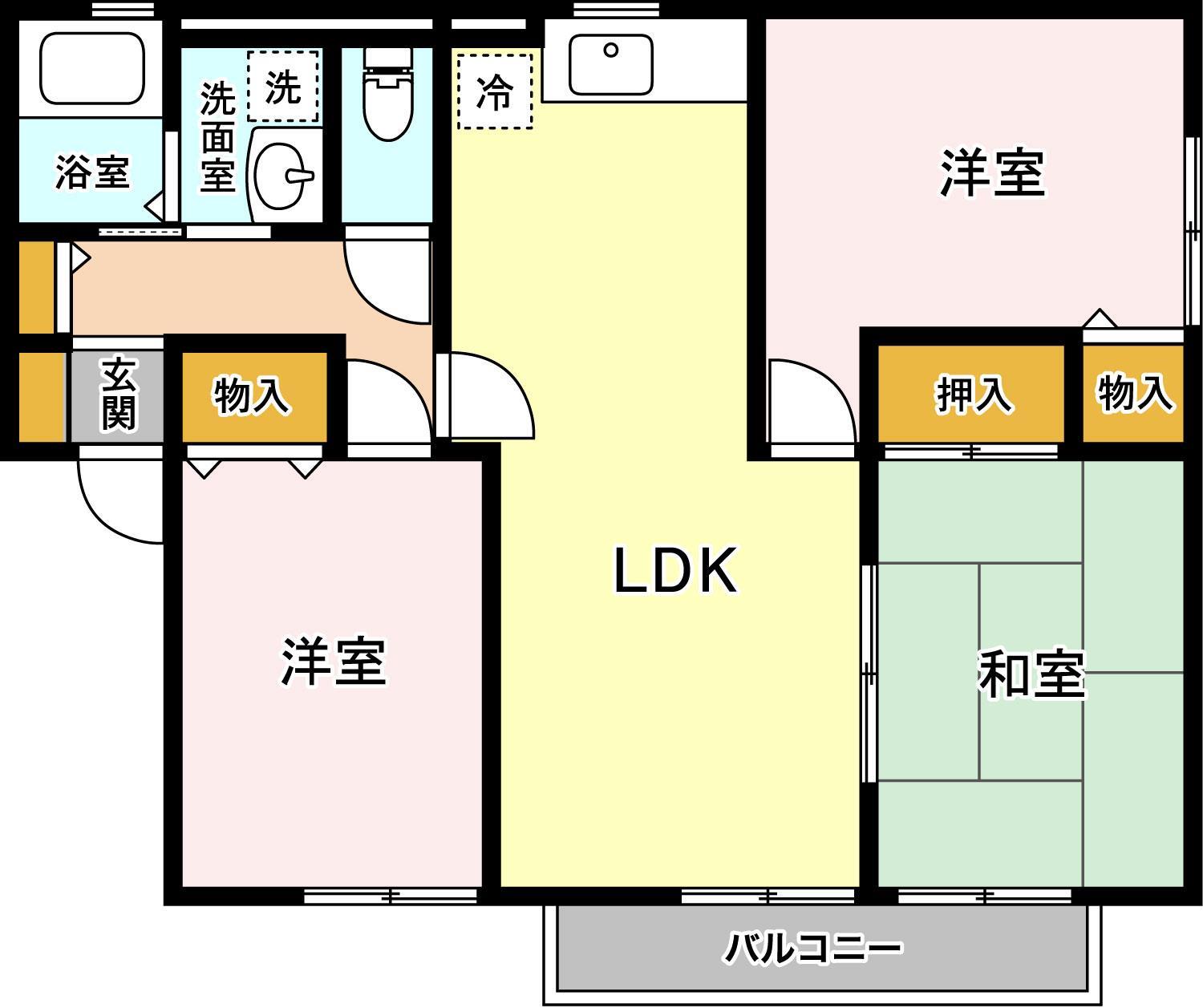 プランドール　Ｃの間取り