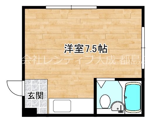 大阪市都島区都島本通のマンションの間取り