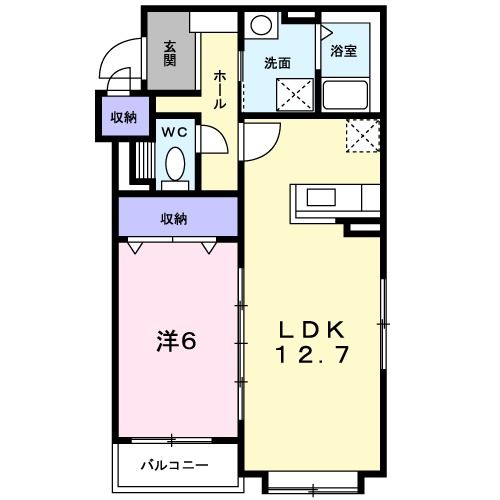 【函館市豊川町のマンションの間取り】