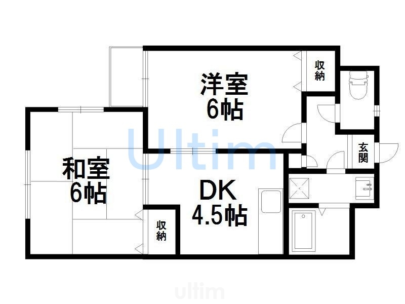 嵯峨野フラットの間取り