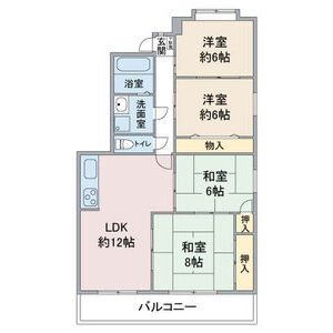 名幸ハイツの間取り