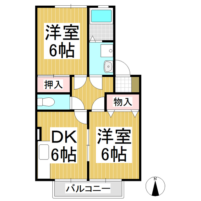 ラ・アンソレイユＢの間取り