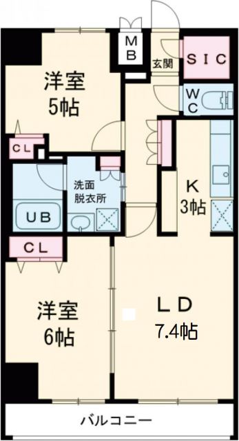 台東区清川のマンションの間取り