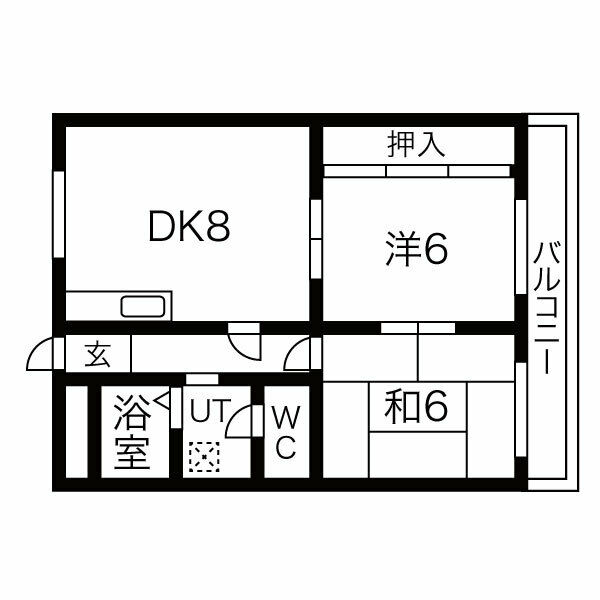 西宮市柳本町のマンションの間取り