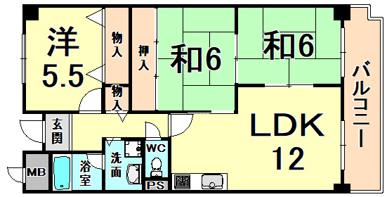 エスペーロ伊丹西の間取り