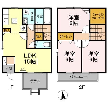 盛岡市長橋町築20年の間取り