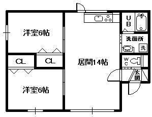 ハイツ２・３の間取り