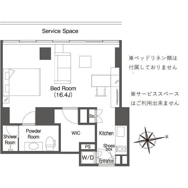 港区港南のマンションの間取り