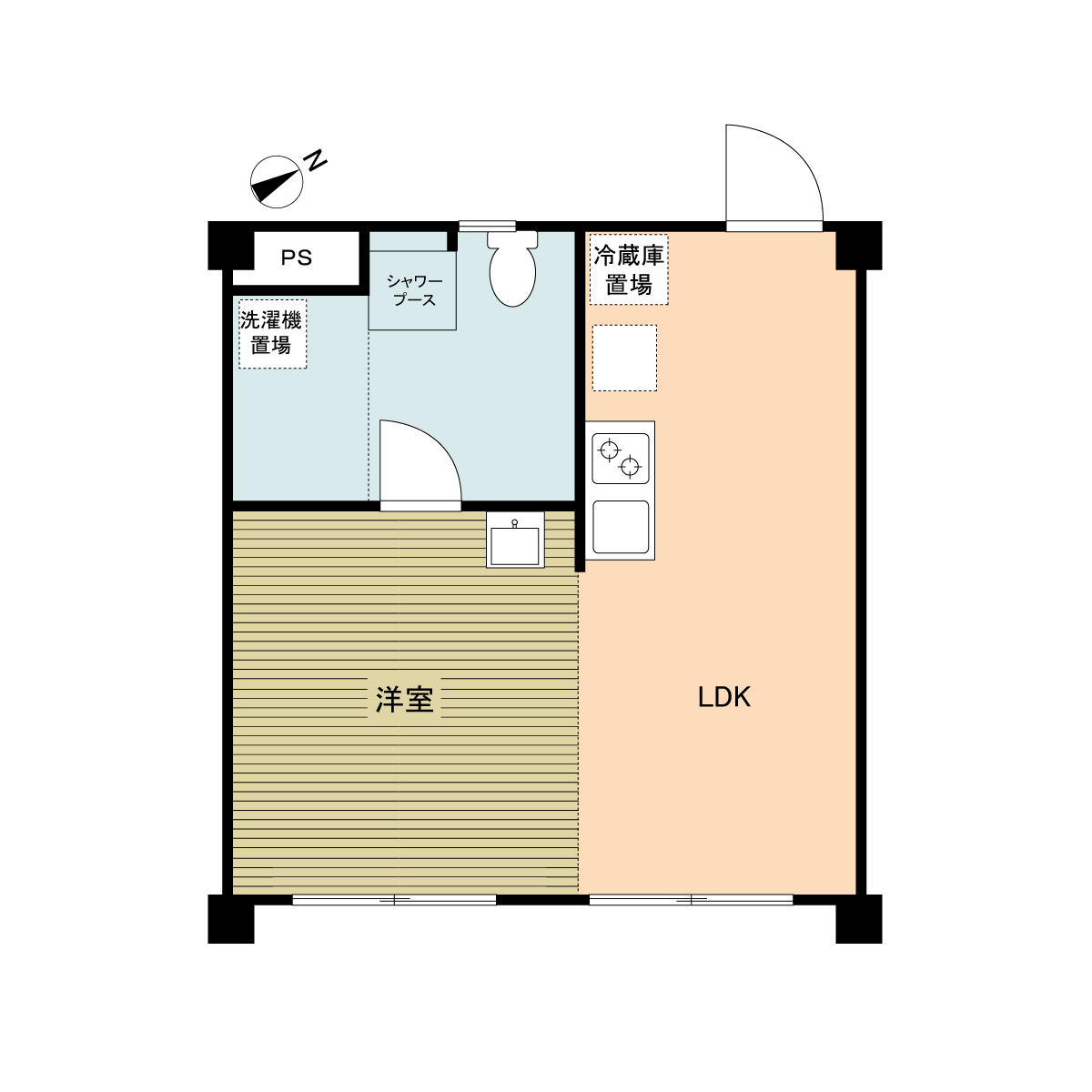 高輪マンションの間取り