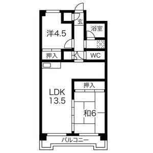 アールイーステージ蟹江の間取り