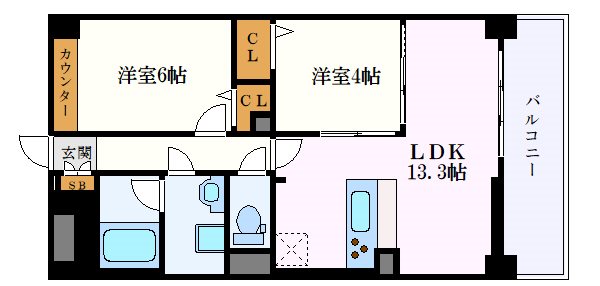 ゼルコヴァ城西の間取り