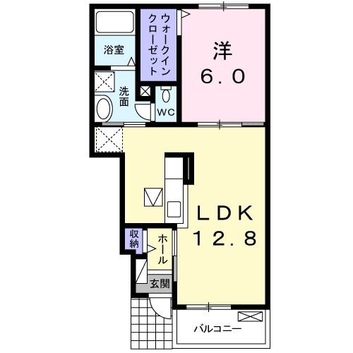 安達郡大玉村大山のアパートの間取り