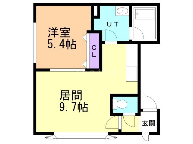 札幌市東区北三十条東のアパートの間取り