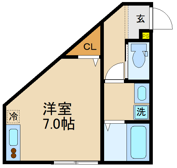 松戸市二ツ木のアパートの間取り