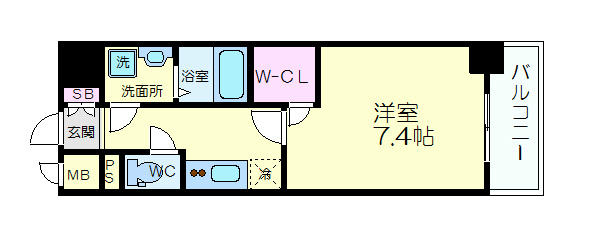 エスリード江坂垂水町の間取り