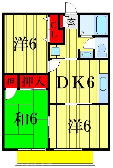 ウィスタリアハイツＡの間取り