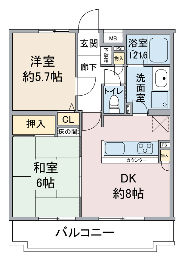 ユニーブル宮崎台の間取り