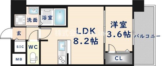 スワンズシティ大阪エスクレアの間取り