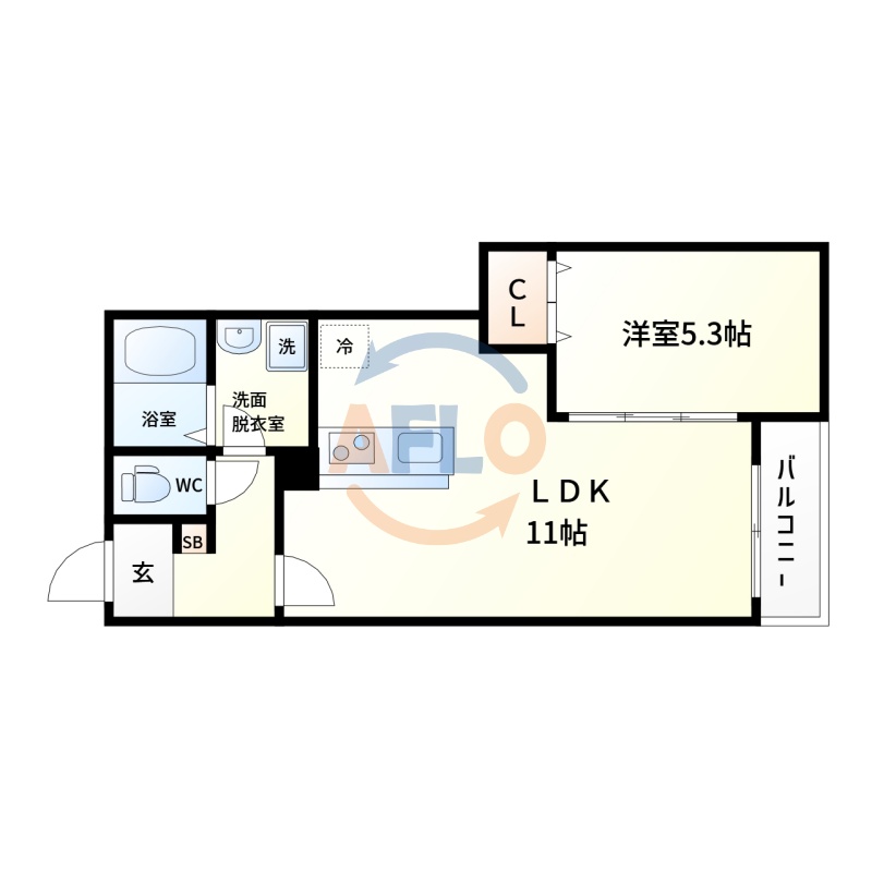 【Mew Style Apartmentsの間取り】