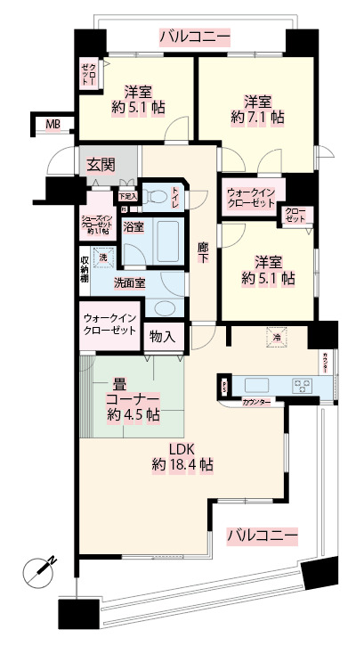 ベイシティ新浦安の間取り